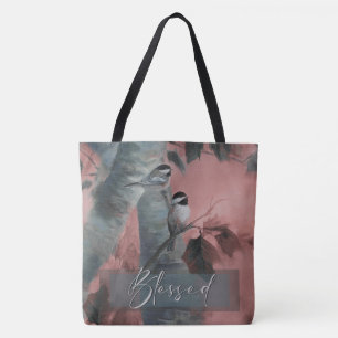 Large Blessed Chickadee tote (special edition) Bag