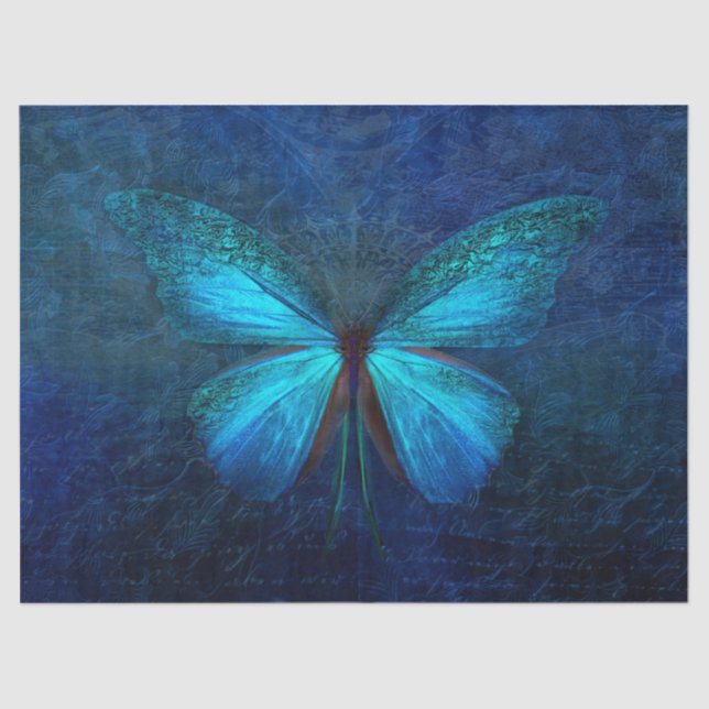 Large Blue Butterfly Tissue Paper (Front)