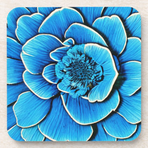 Large Blue Camellia Blossom Coaster