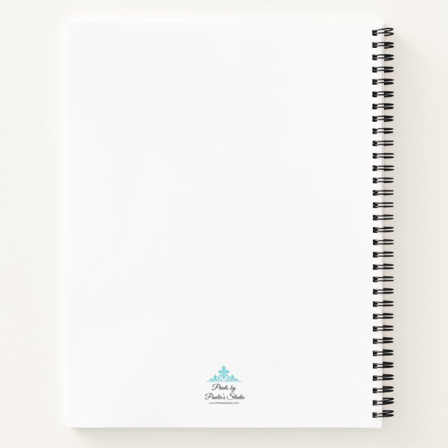 Large Blue Flower Notebook (Back)