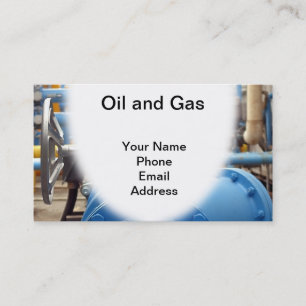 Large Blue Oil Pipeline For Refinery Business Card