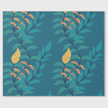 Large Bluish Botanical Pattern