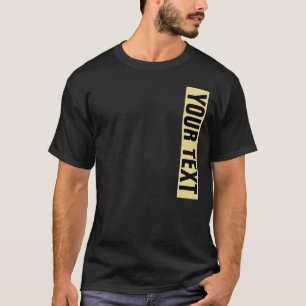Large Bold Big Font Text Name Black & Gold Mens T-Shirt