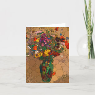 Large Bouquet of Wild Flowers - After Odilon Redon Thank You Card