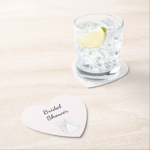 Large Bridal Shower Paper Coasters