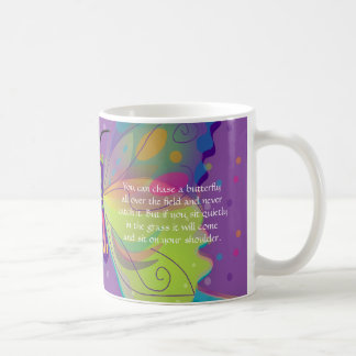 Large & Bright Butterfly with Poem Coffee Mug