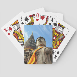 Large Buddha in Ayutthaya, Thailand Playing Cards