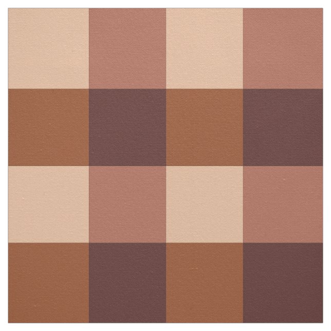 Large Buffalo Check, cocoa brown and buff pink Fabric (Swatch)