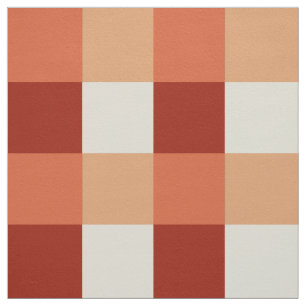 Large Buffalo Check, rust, terracotta and cream Fabric