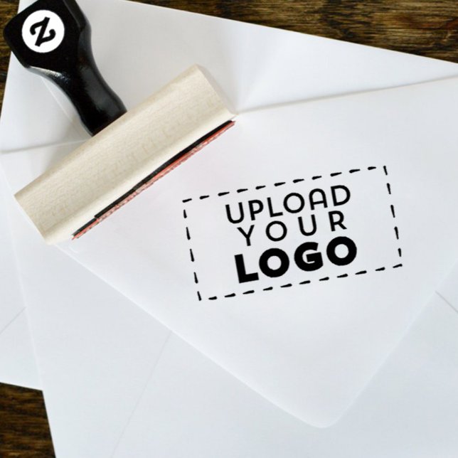 Large Business Logo Custom Rubber Wooden Stamp (Creator Uploaded)