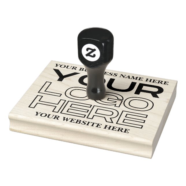 Large Business Logo, Name, Website Rubber Stamp (Stamp)