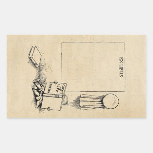 Large Buster Brown bookplate sticker