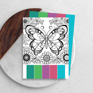 Large Butterfly Colouring Cards Relaxation Tools