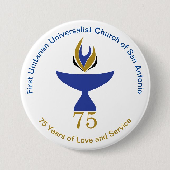 Large Button, 3 inches 7.5 Cm Round Badge (Front)