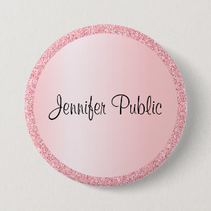Large Button Personalised Monogram Template Trendy