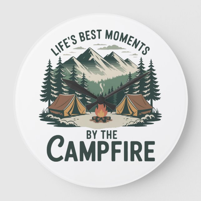 Large Campfire Moments Wall Clock (Front)