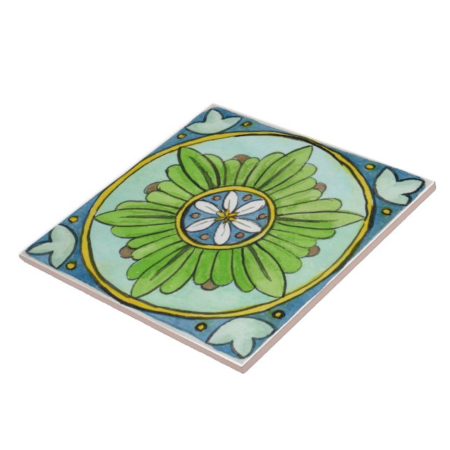 Large ceramic tile Sicily-inspired “Mozia” (Side)