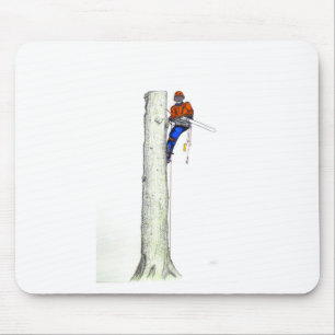 Large chainsaw needed.Arborist Tree surgeon Mouse Pad