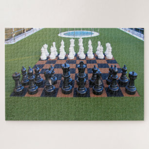 Large chess set on cruise ship jigsaw puzzle