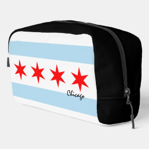 Large Chicago bag, fashion, Chicago flag Dopp Kit