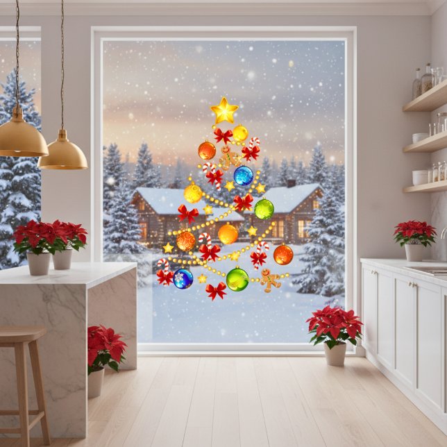 Large Christmas Tree Window Cling (Large Christmas Tree Window Cling)