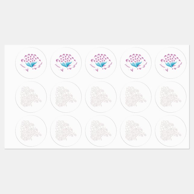 Large Circle Adhesive / Waterproof Label (Sheet)