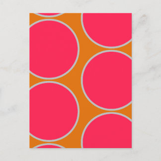 Large Circles Abstract Design Postcard