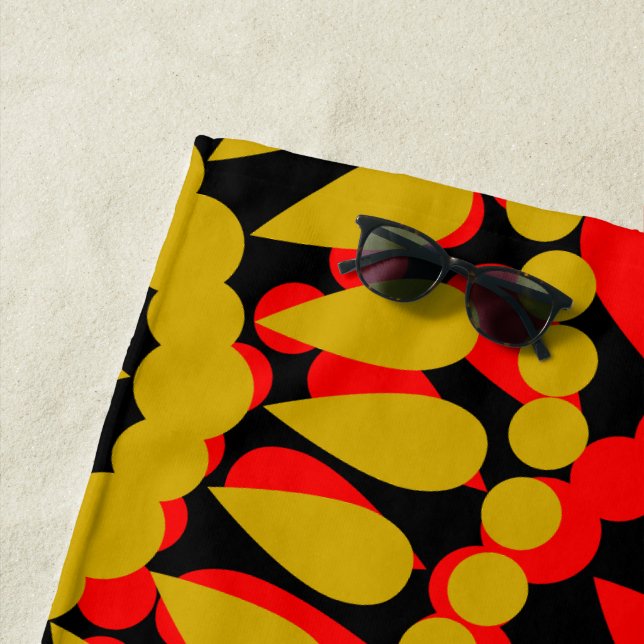 Large Circles  Beach Towel (In Situ)