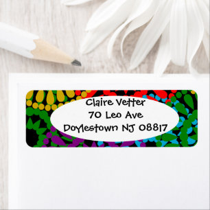 Large Circles  Return Address Label