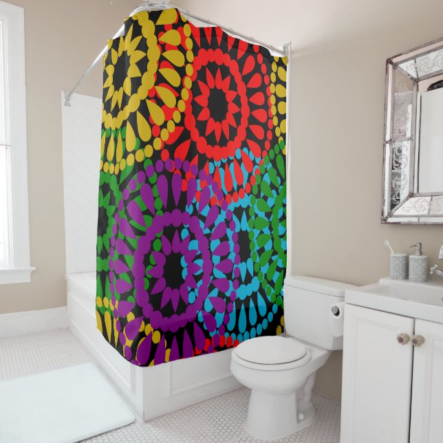 Large Circles  Shower Curtain (In Situ)