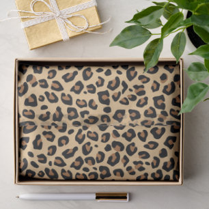 Large Classic Tan and Black Leopard Fur Spots Tissue Paper
