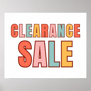 Large Clearance Sale Sign, Retail Store Sale Poster