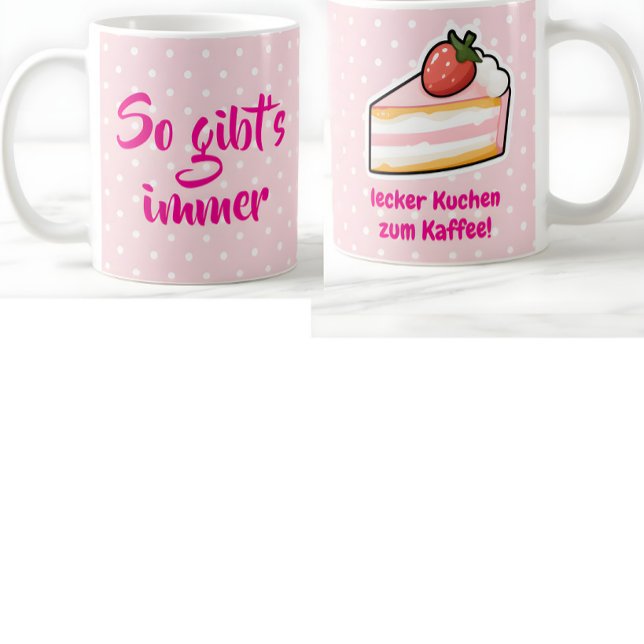 Large coffee and cake coffee mug, Funny  Mug (Lustige XXL Tasse Kaffee & Kuchen)