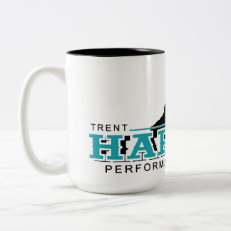 Large coffee mug with black logo