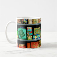 Large collection of colourful vintage cans display