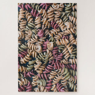 Large Colorful Fusilli Pasta Jigsaw Puzzle