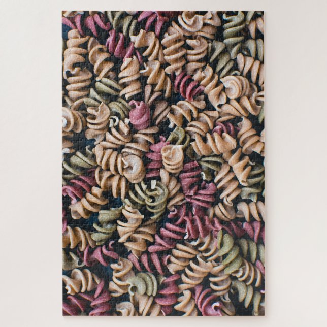 Large Colourful Fusilli Pasta Jigsaw Puzzle (Vertical)