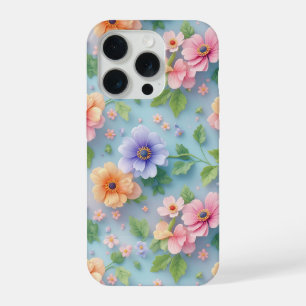 Large Colourful Paper Flowers iPhone 15 Pro Case