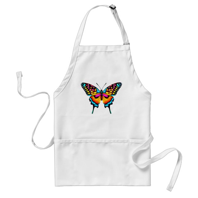 Large Colourful Swallowtail Butterfly Standard Apron (Front)