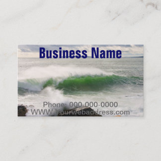Large Crashing Waves Seascape Acadia National Park Business Card