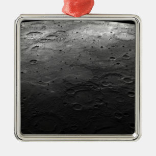 Large craters on the planet Mercury Metal Tree Decoration