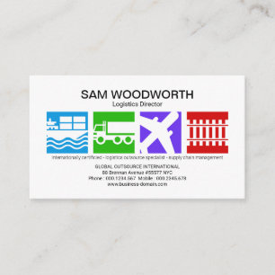 Large Creative Logistics Motif Modern Delivery Business Card