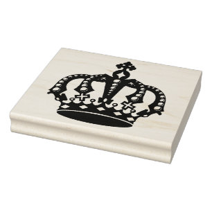 Large Crown Rubber Stamp
