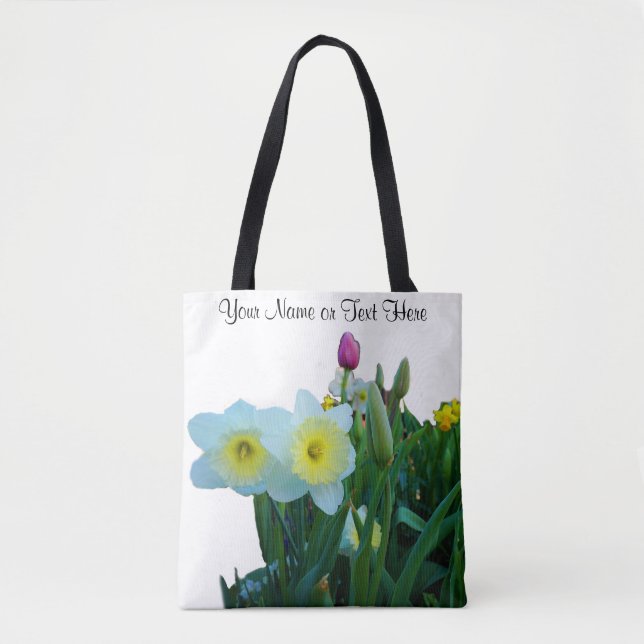 Large-Cupped Daffodil #2 All Over Print Tote Bag (Front)