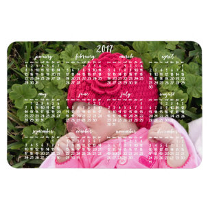 Large Custom 2017 Magnetic Calendar 4x6 Magnet