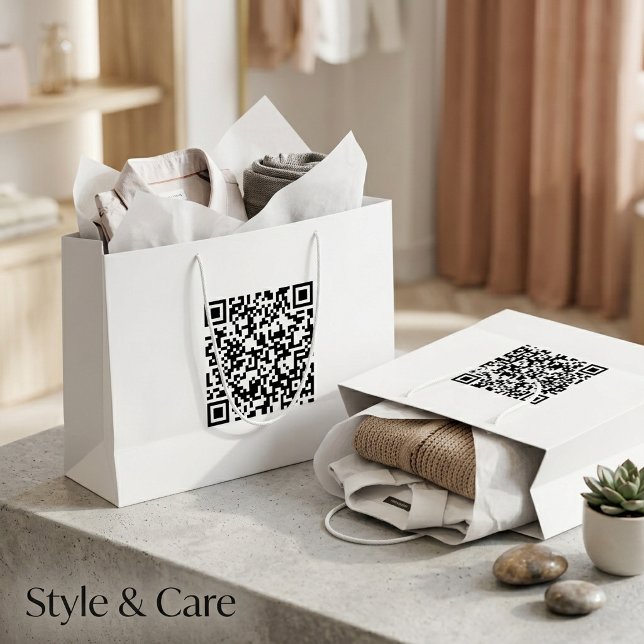 Large Custom Bag with QR Code for Brand Promotion (Large Custom Bag with QR Code for Brand Promotion)