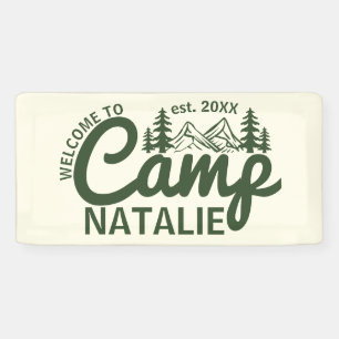 Large Custom Camp Bachelorette Party Cool Welcome Banner