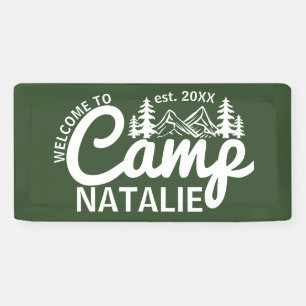 Large Custom Camp Bachelorette Party Cool Welcome Banner