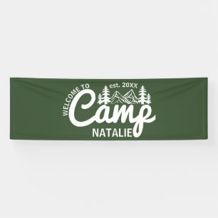 Large Custom Camp Bachelorette Party Cool Welcome Banner