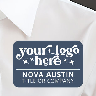 Large Custom Company Employee Name Tag With Logo